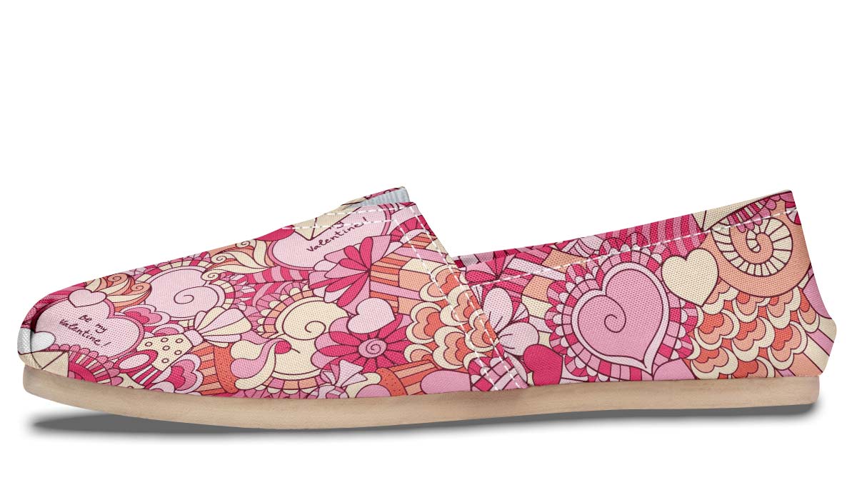 Abstract Valentines Day Casual Shoes