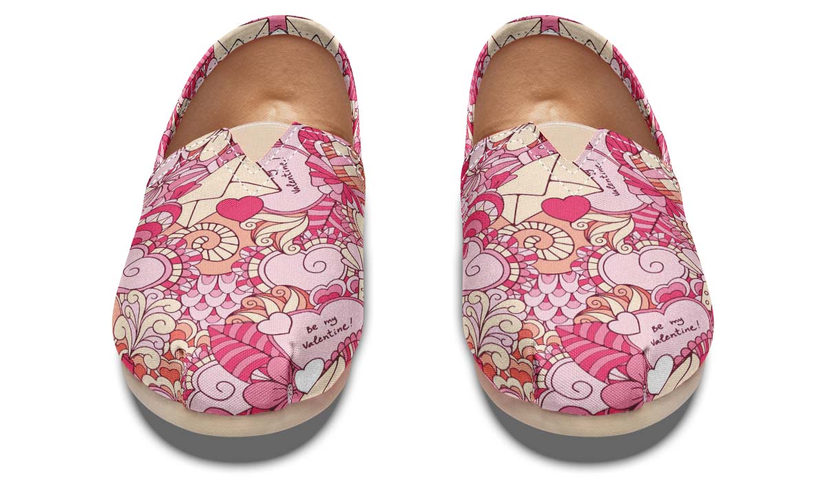 Abstract Valentines Day Casual Shoes