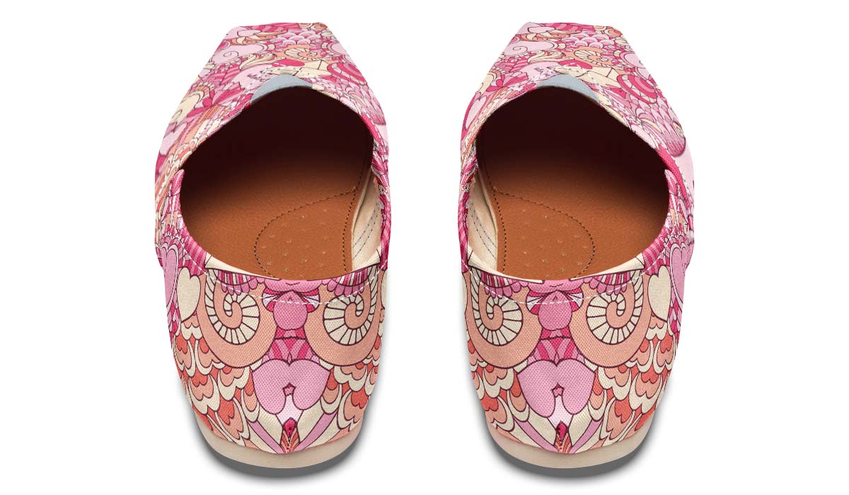 Abstract Valentines Day Casual Shoes