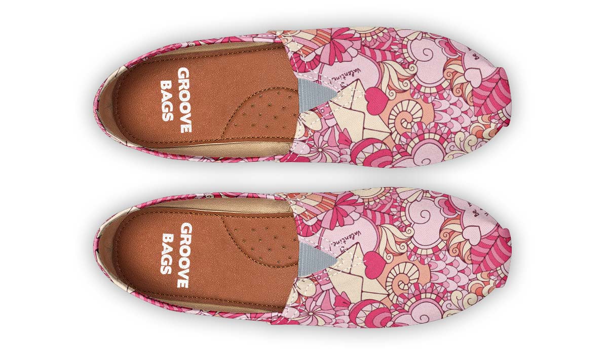 Abstract Valentines Day Casual Shoes