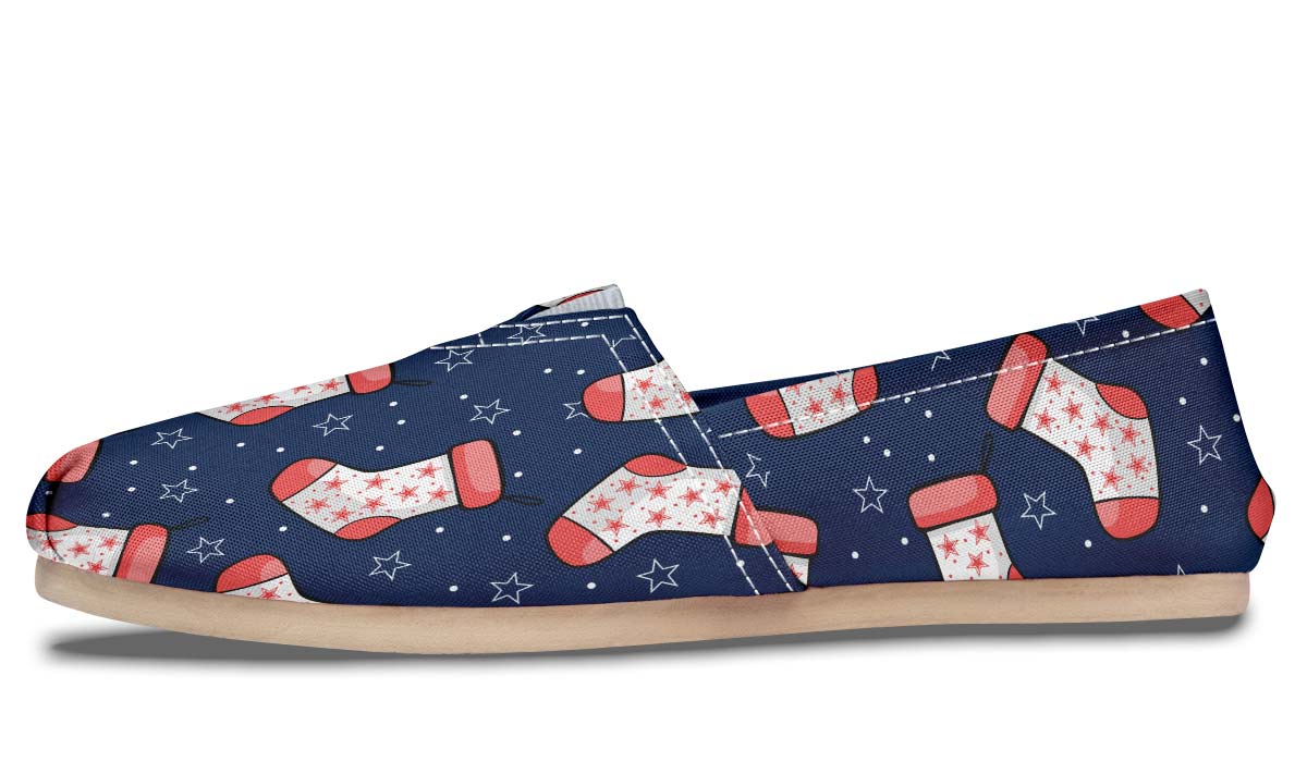 Blue And Red Stockings Casual Shoes
