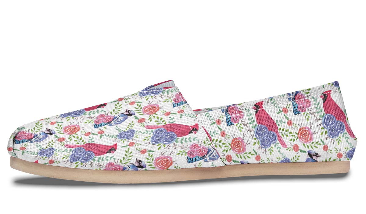 Cardinals And Bluejays Pattern Casual Shoes