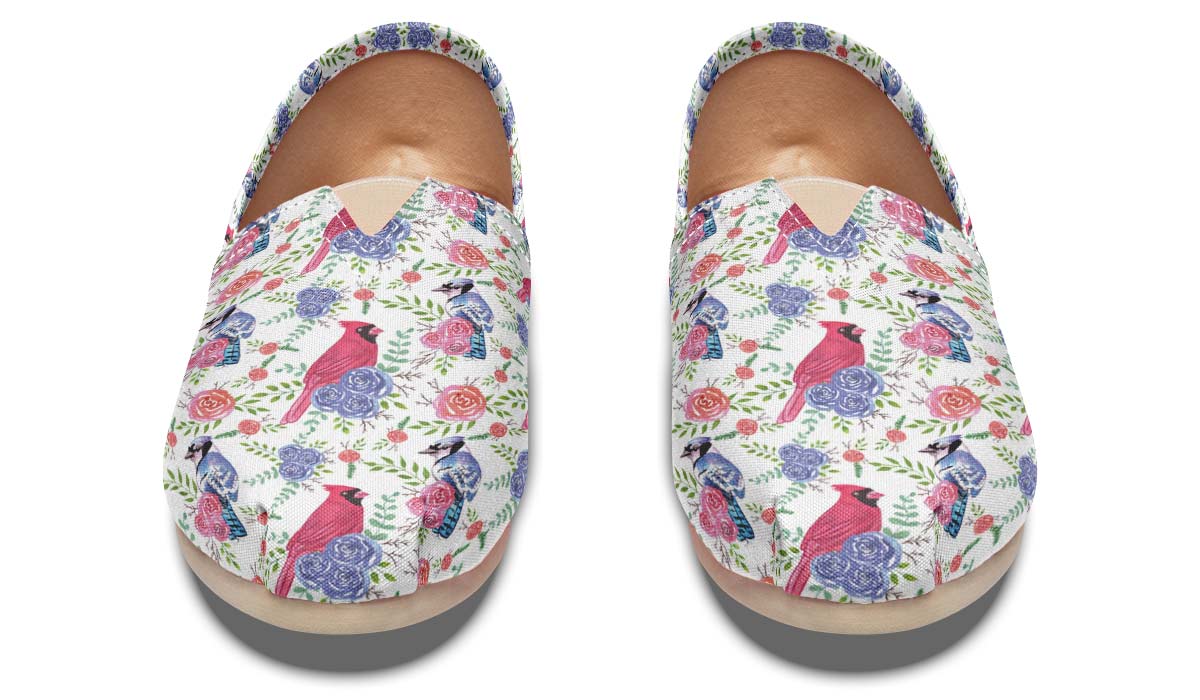 Cardinals And Bluejays Pattern Casual Shoes