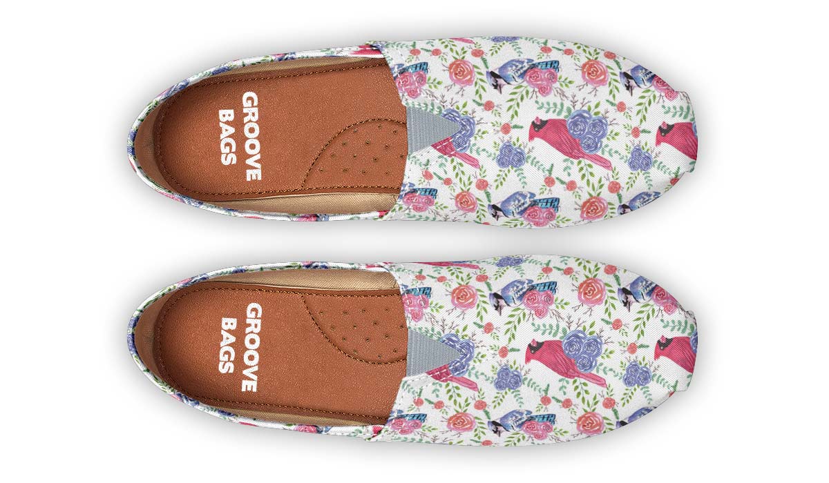 Cardinals And Bluejays Pattern Casual Shoes