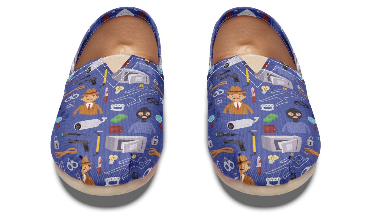 Cartoon Crime Scene Casual Shoes