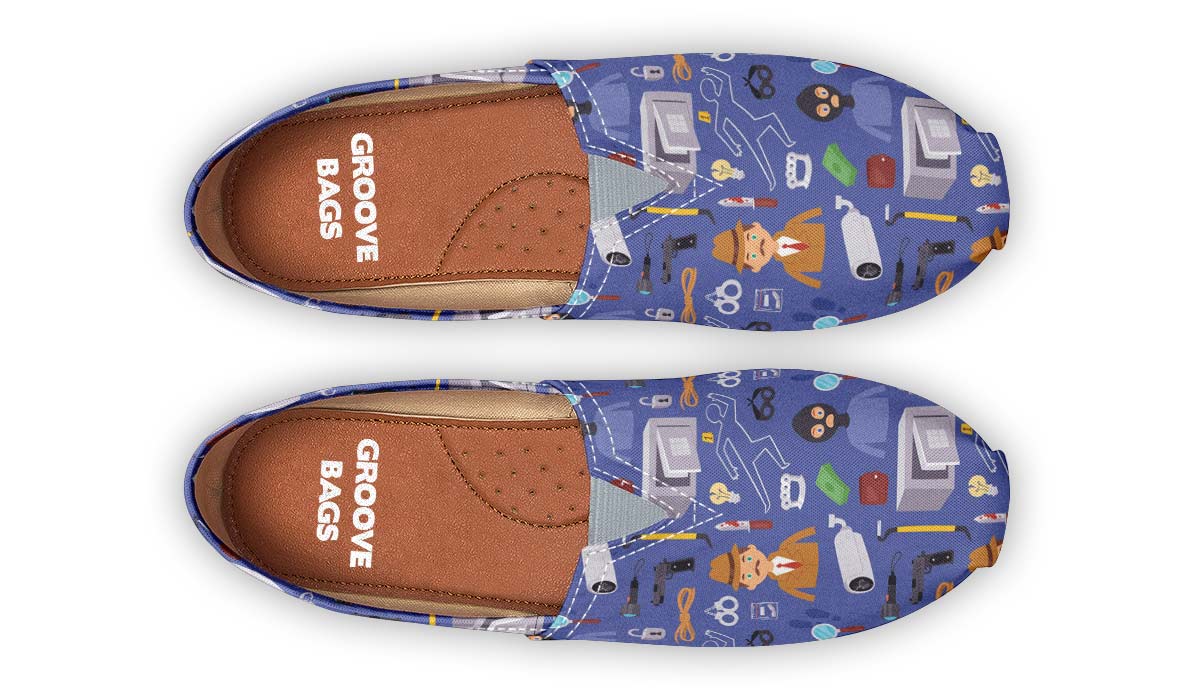 Cartoon Crime Scene Casual Shoes