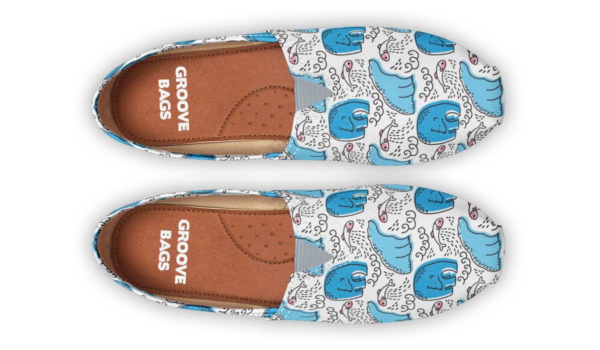 Cartoon Polar Bear Fishing Casual Shoes