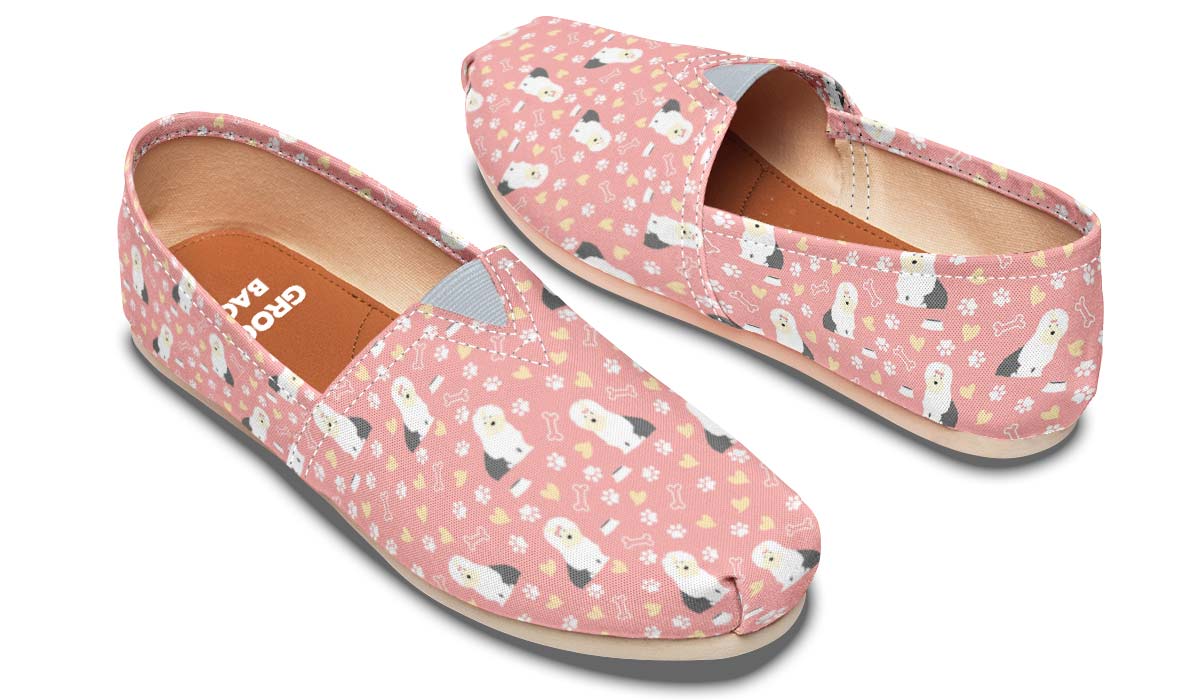 Cute Old English Sheepdog Casual Shoes