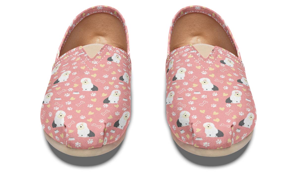 Cute Old English Sheepdog Casual Shoes