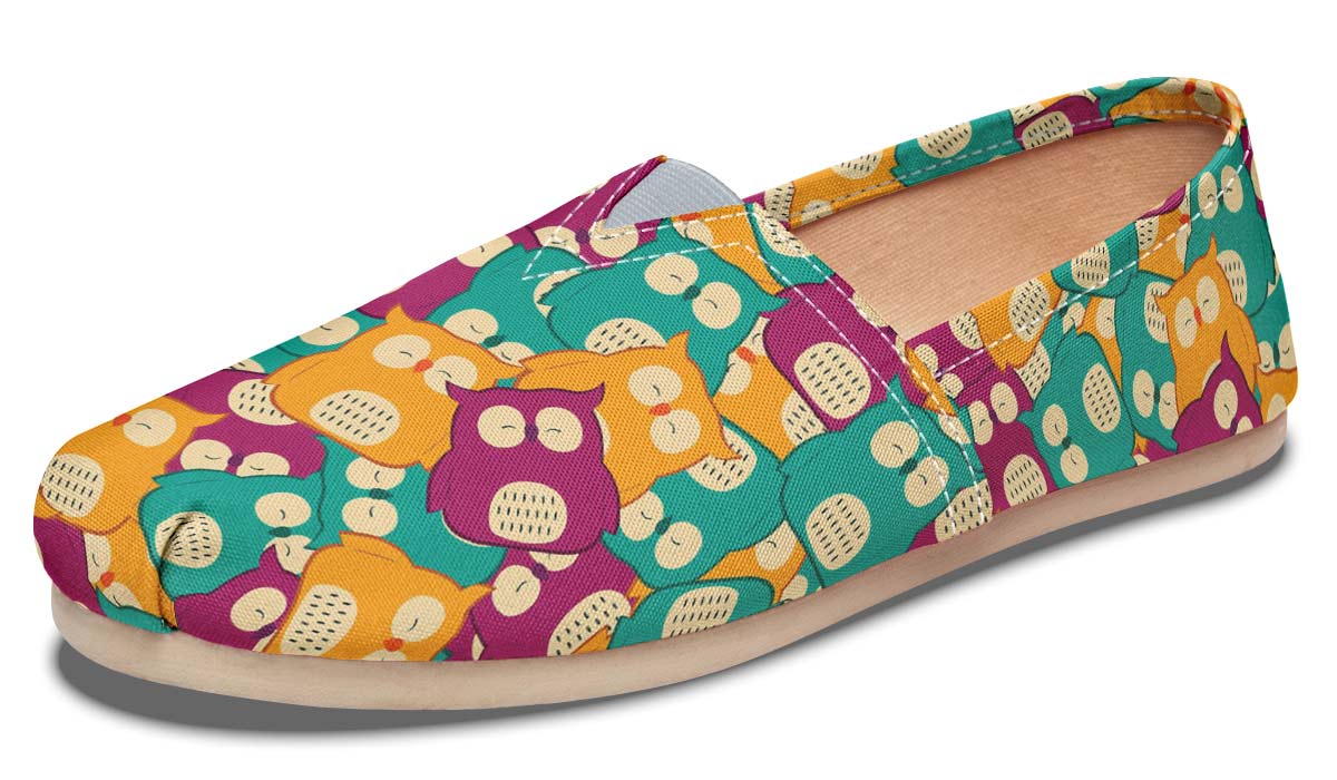 Cute Owl Pattern Casual Shoes