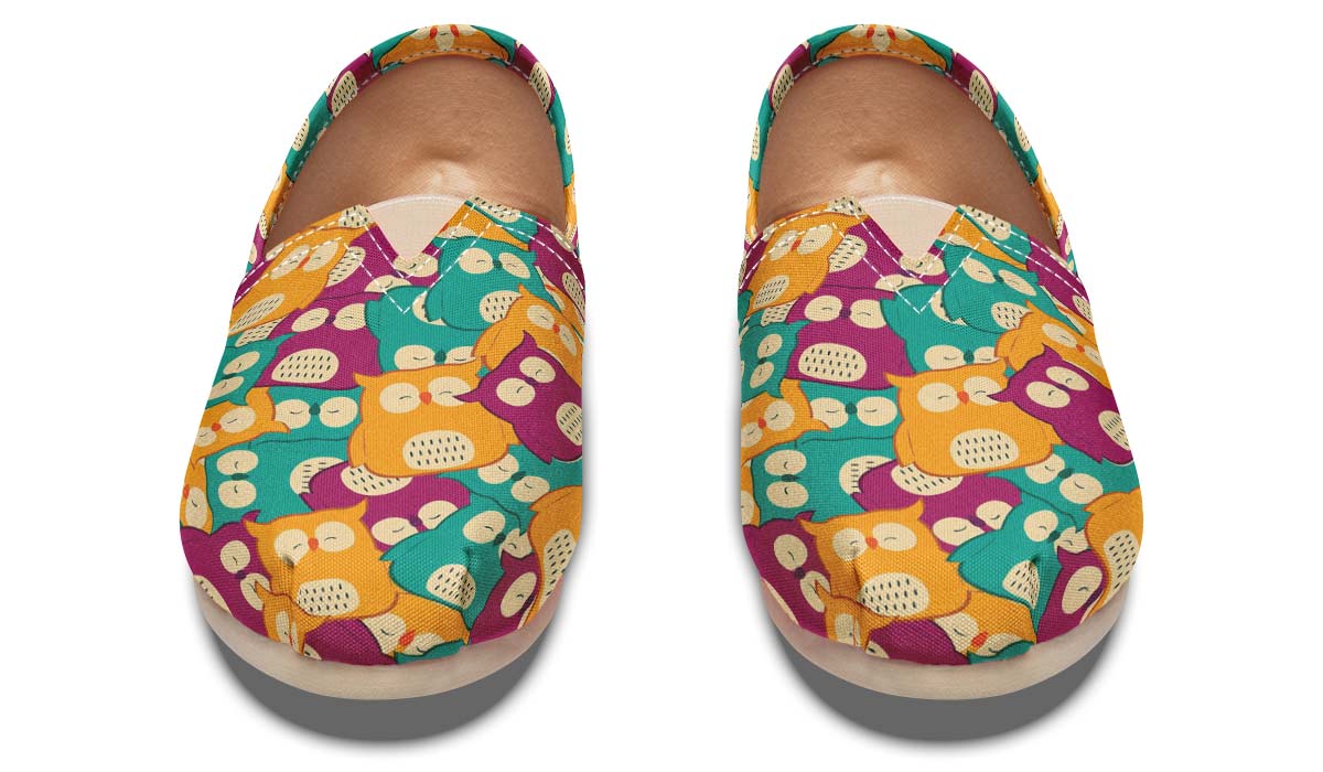 Cute Owl Pattern Casual Shoes