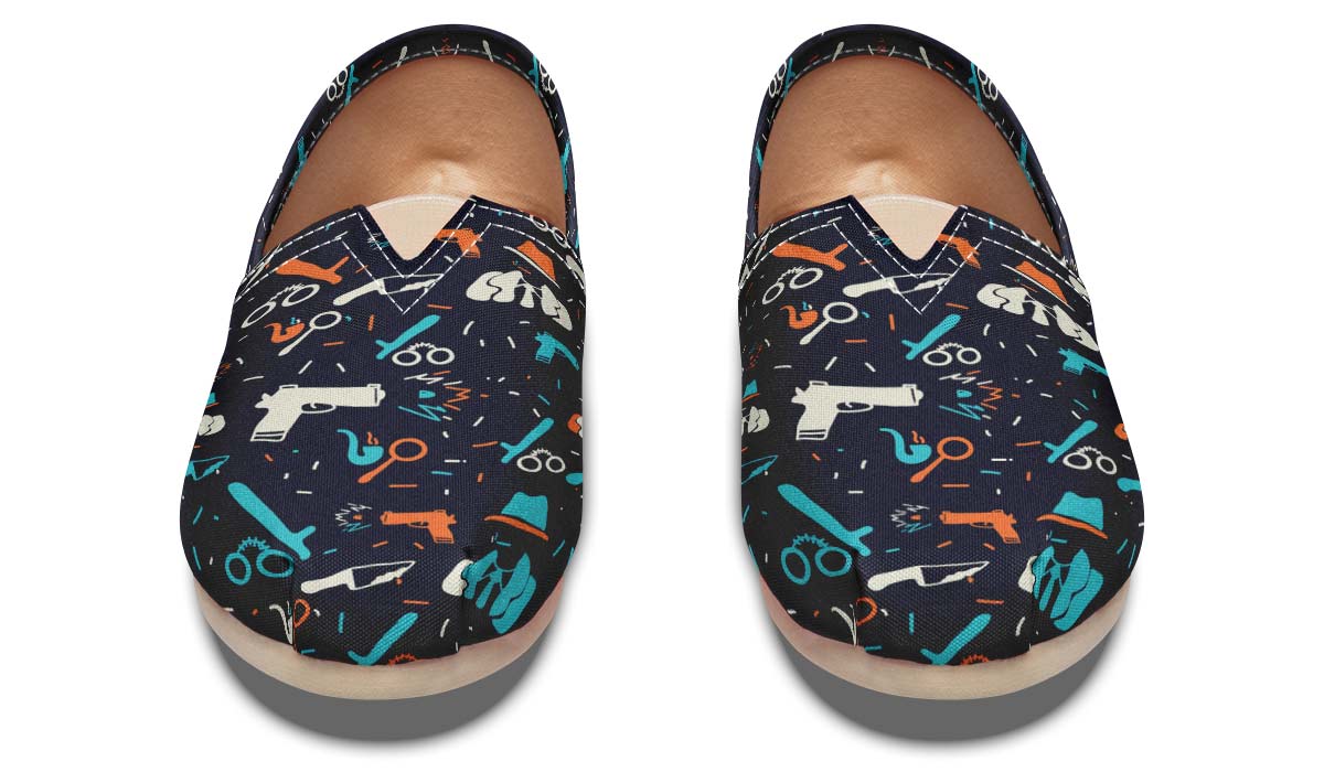 Dark Crime Scene Casual Shoes