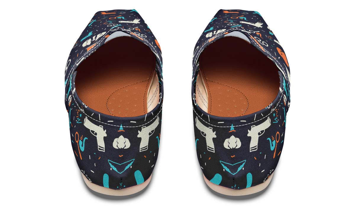 Dark Crime Scene Casual Shoes