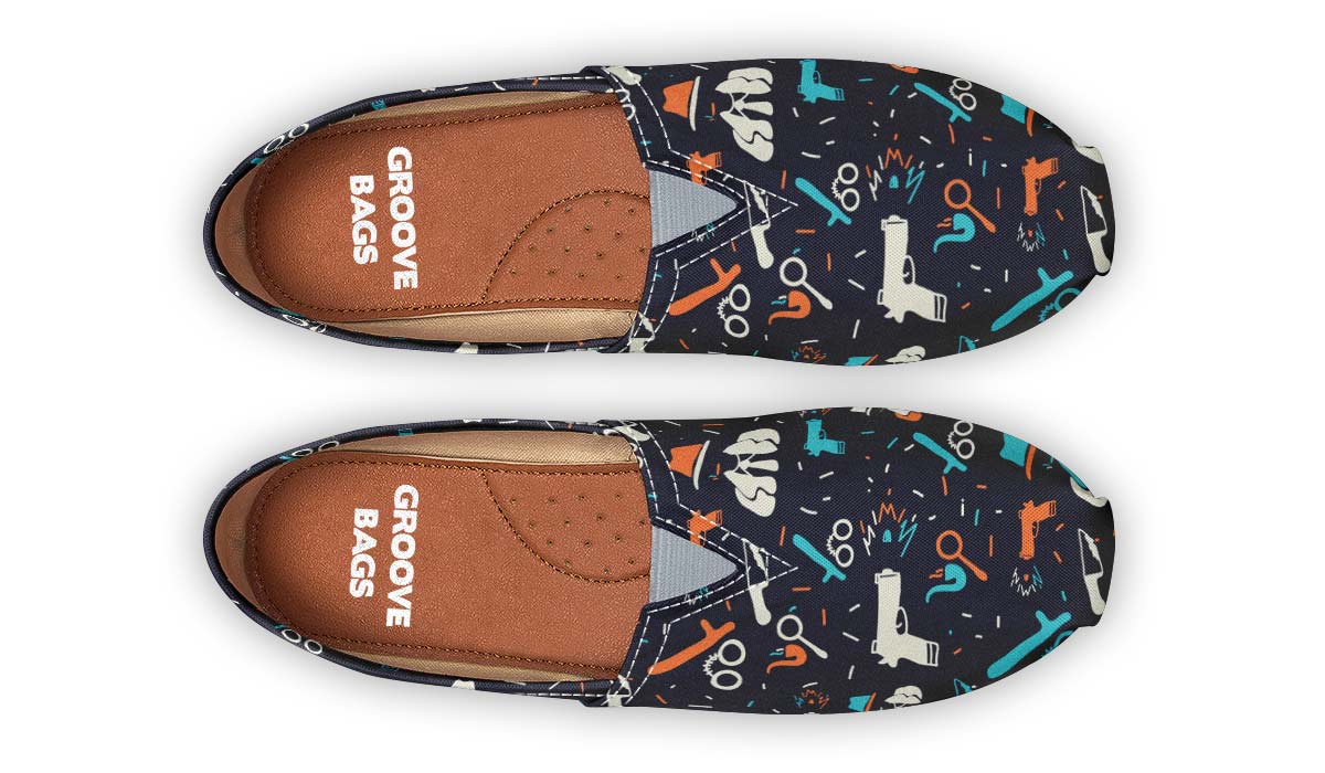 Dark Crime Scene Casual Shoes