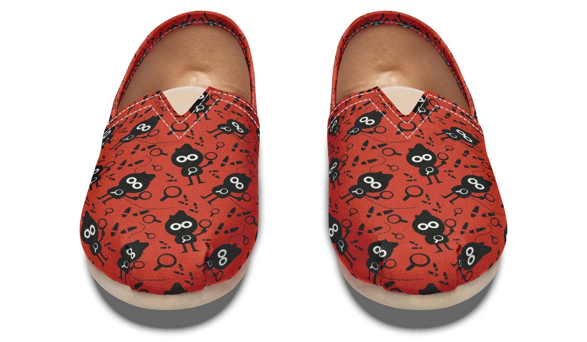 Detective Pattern Casual Shoes