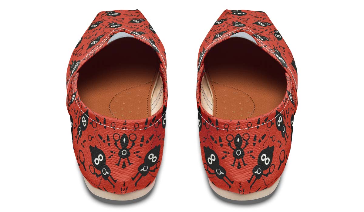 Detective Pattern Casual Shoes