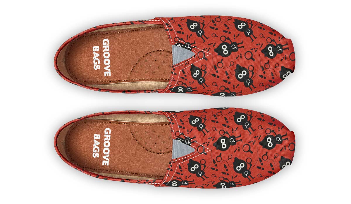 Detective Pattern Casual Shoes