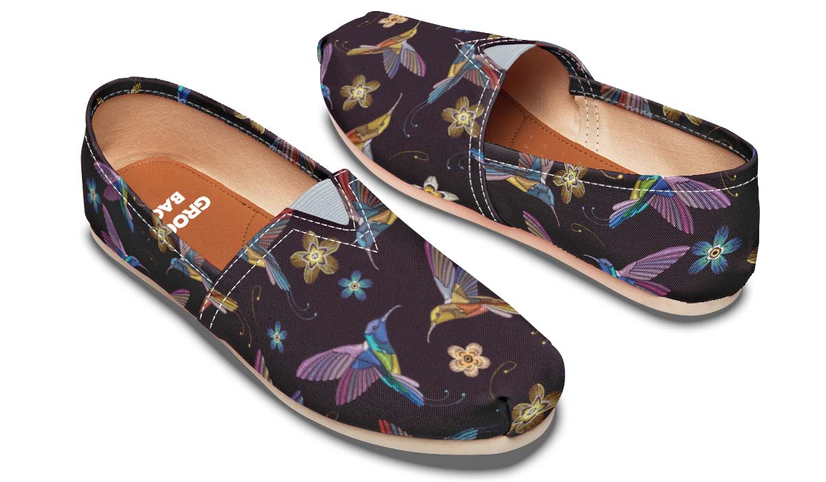 Embroidery Humingbirds Casual Shoes
