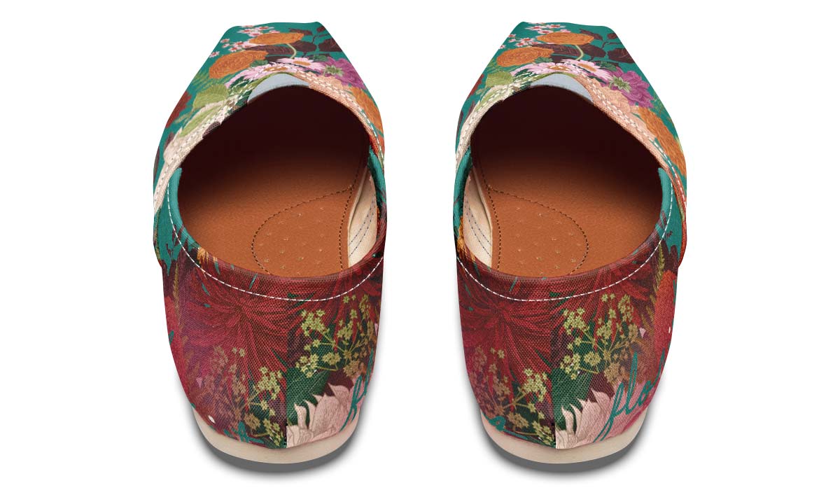 Floral Arrangement Blue Casual Shoes