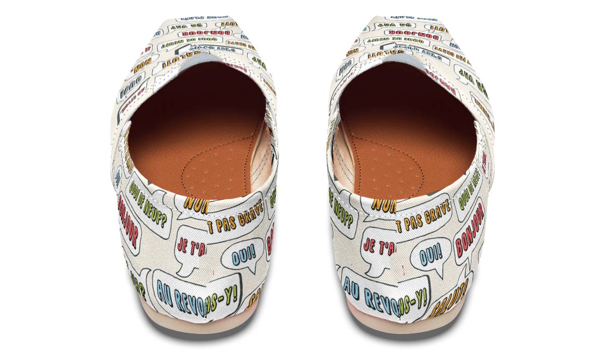 French Phrases No Flag Casual Shoes