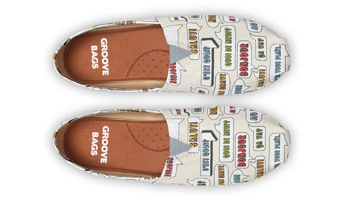 French Phrases No Flag Casual Shoes