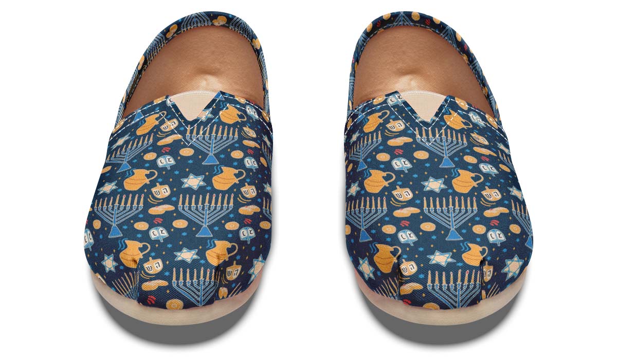 Hanukkah Pattern Casual Shoes