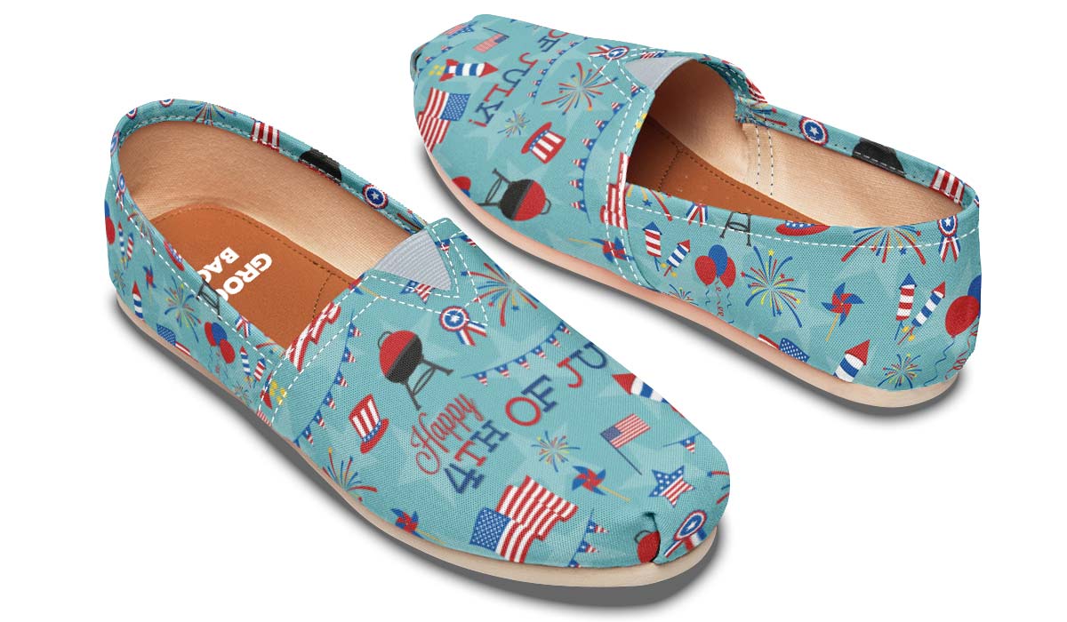 Happy Fourthof July Casual Shoes