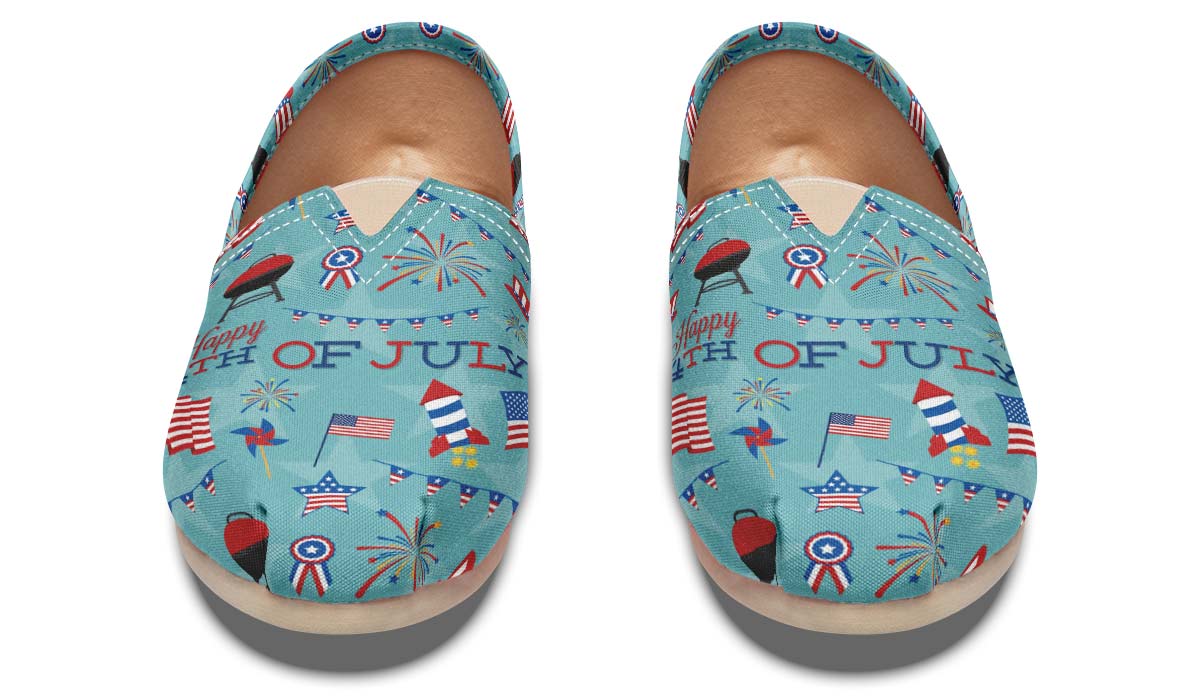 Happy Fourthof July Casual Shoes