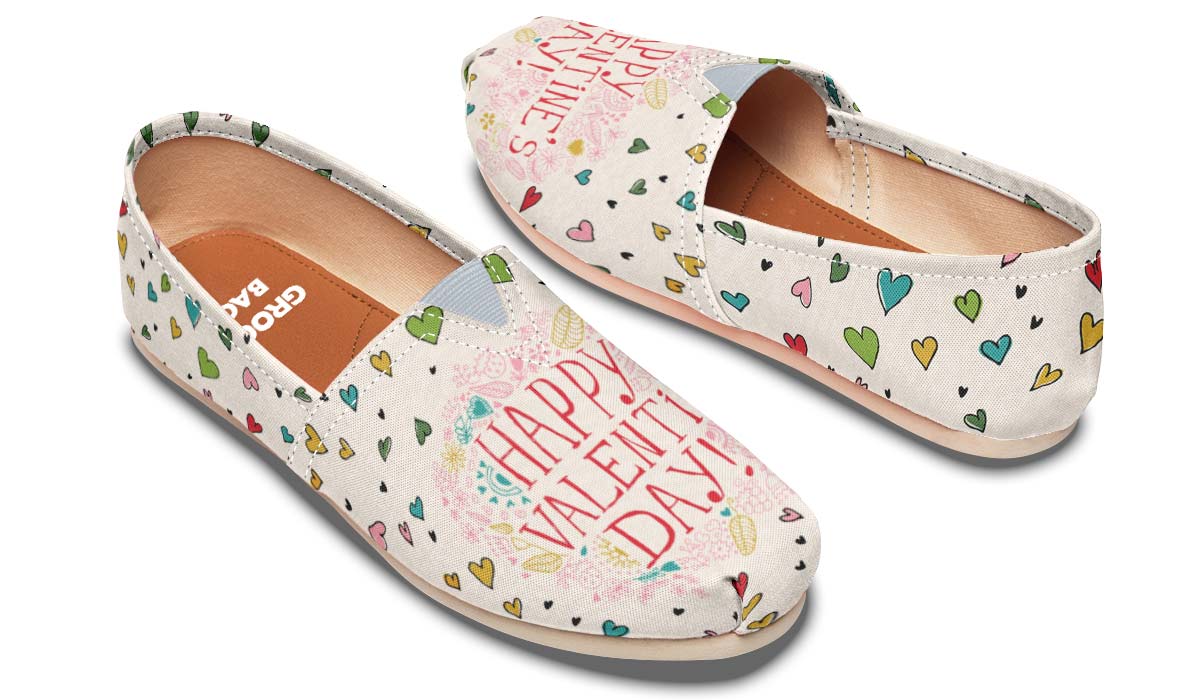 Happy Valentines Day Casual Shoes