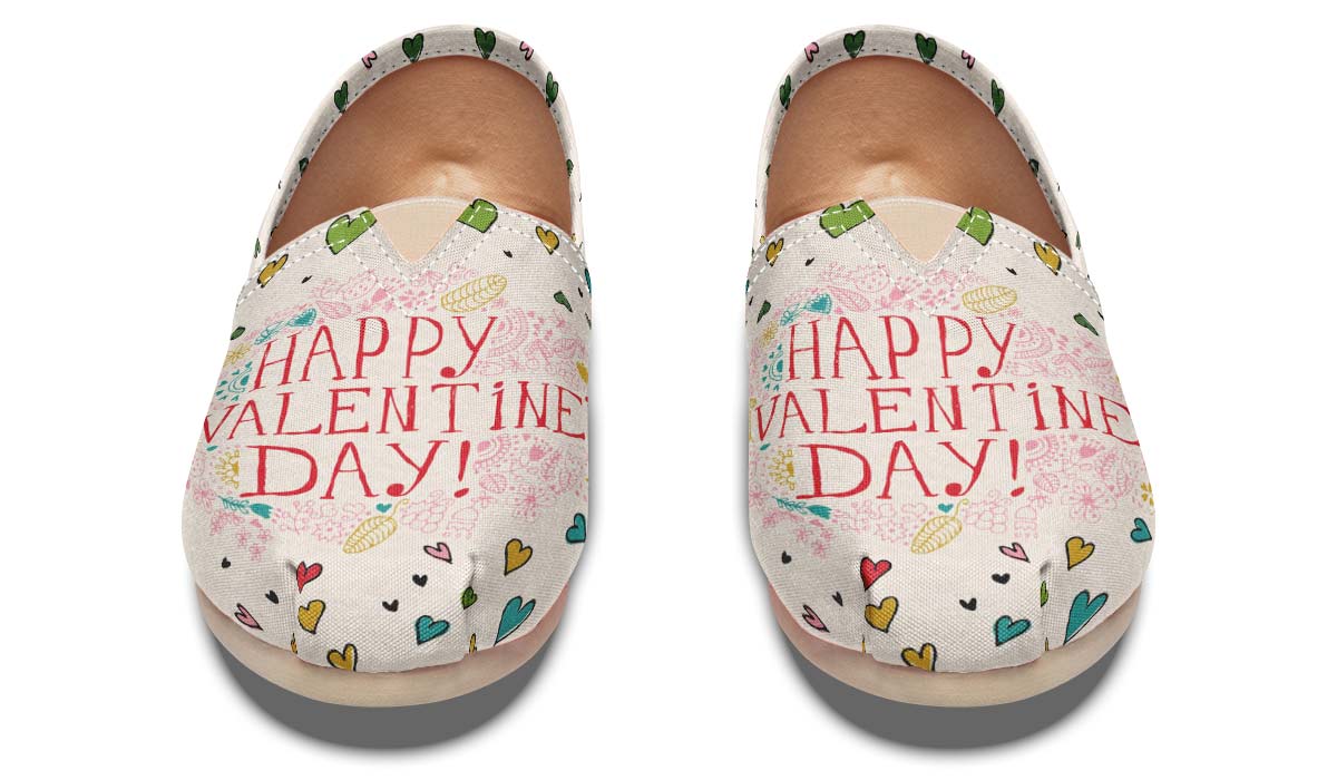 Happy Valentines Day Casual Shoes