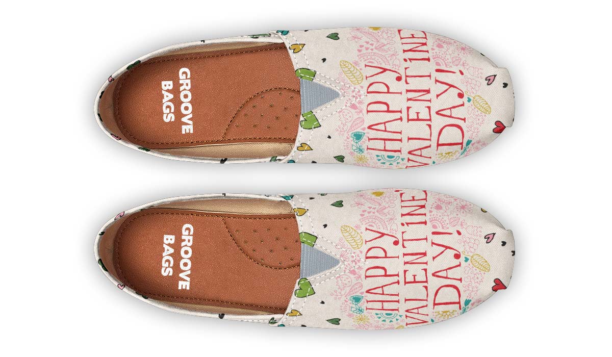 Happy Valentines Day Casual Shoes
