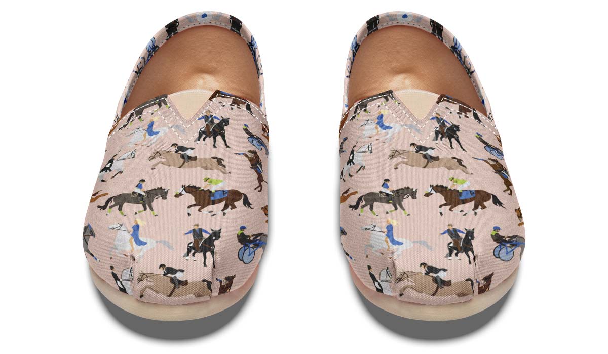 Horse Riding Pattern Casual Shoes
