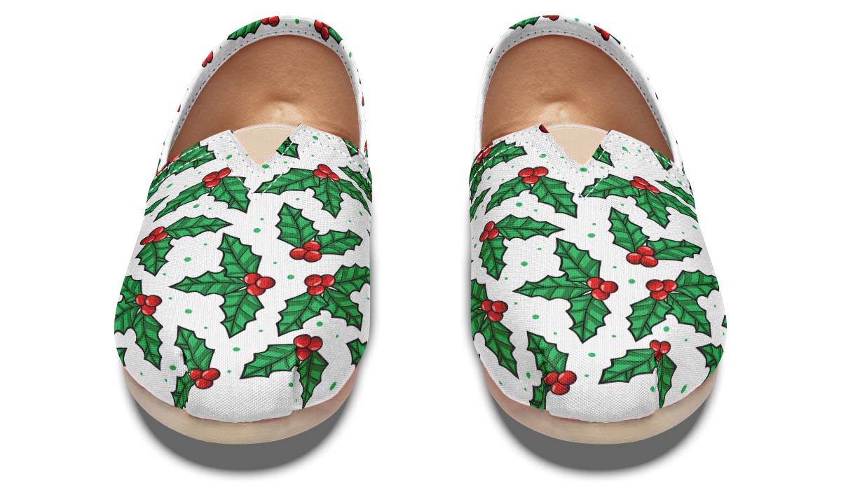 Mistletoe Pattern Casual Shoes