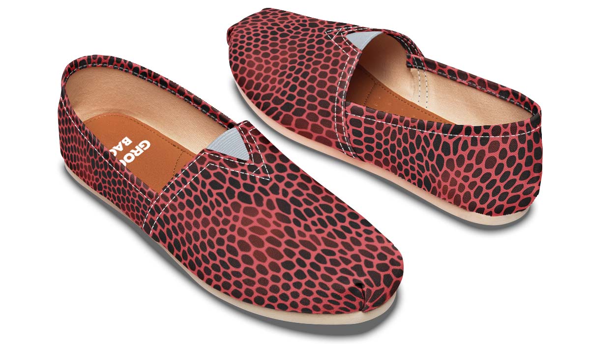 Pink Reptile Design Casual Shoes
