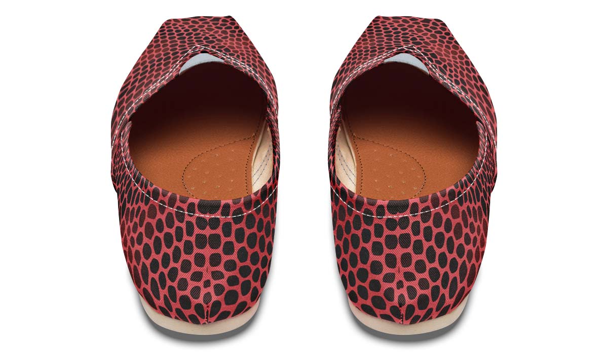 Pink Reptile Design Casual Shoes