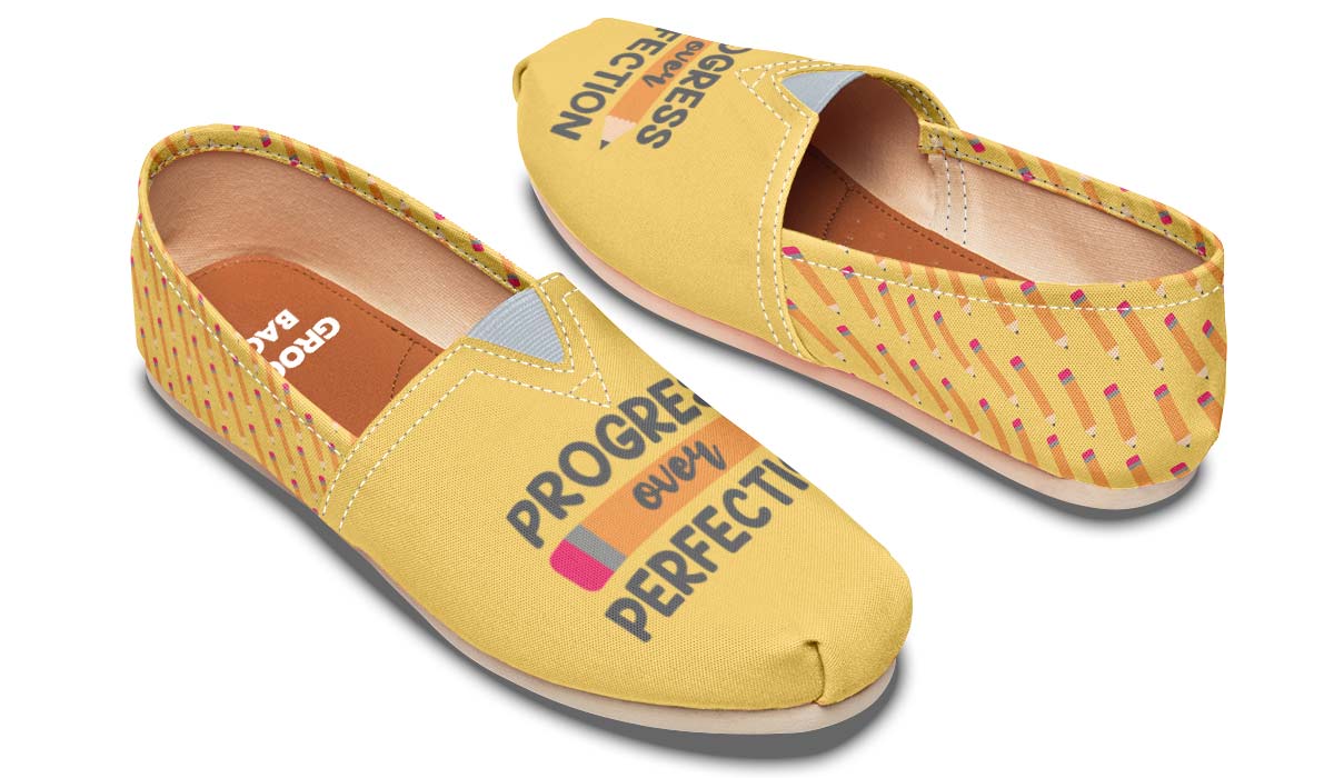 Progress Over Perfection Casual Shoes