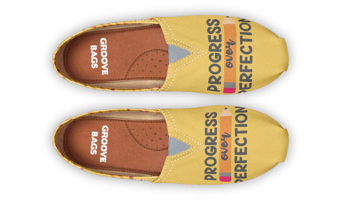 Progress Over Perfection Casual Shoes