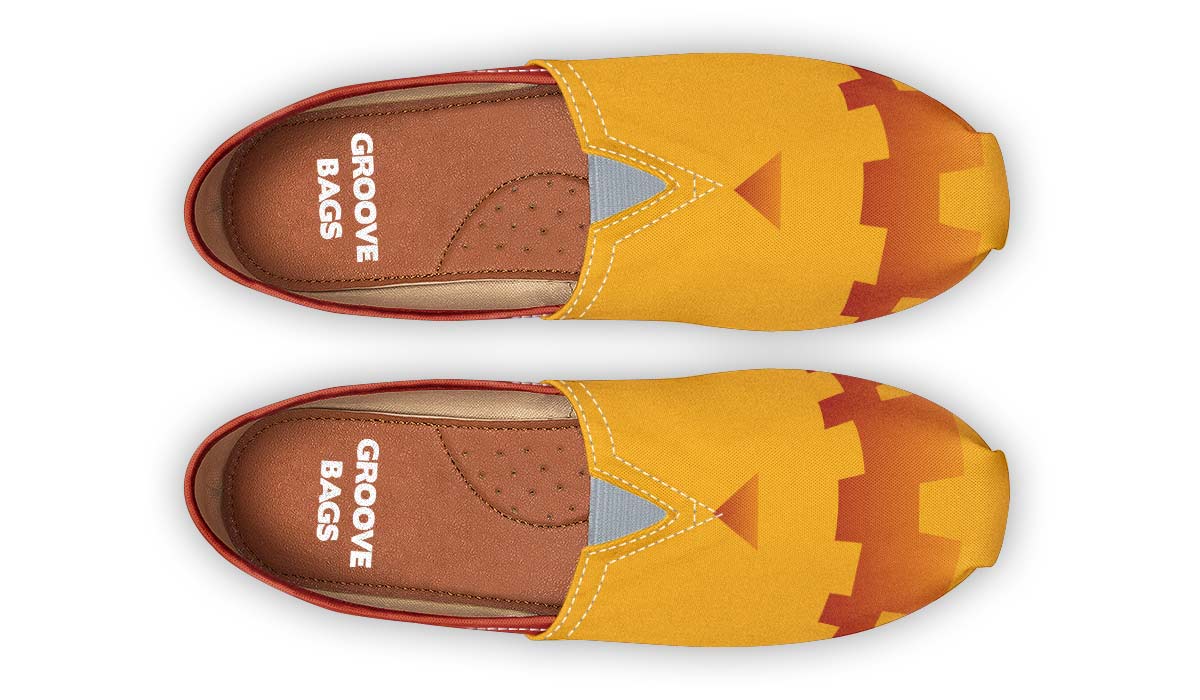 Pumpkin Face Casual Shoes