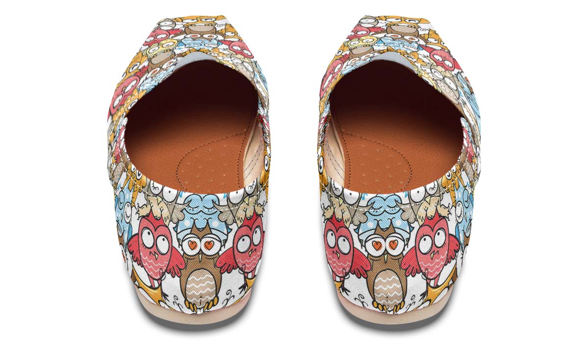 Silly Owl Pattern Casual Shoes