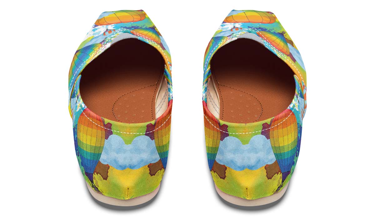 Watercolor Hot Air Balloons Casual Shoes
