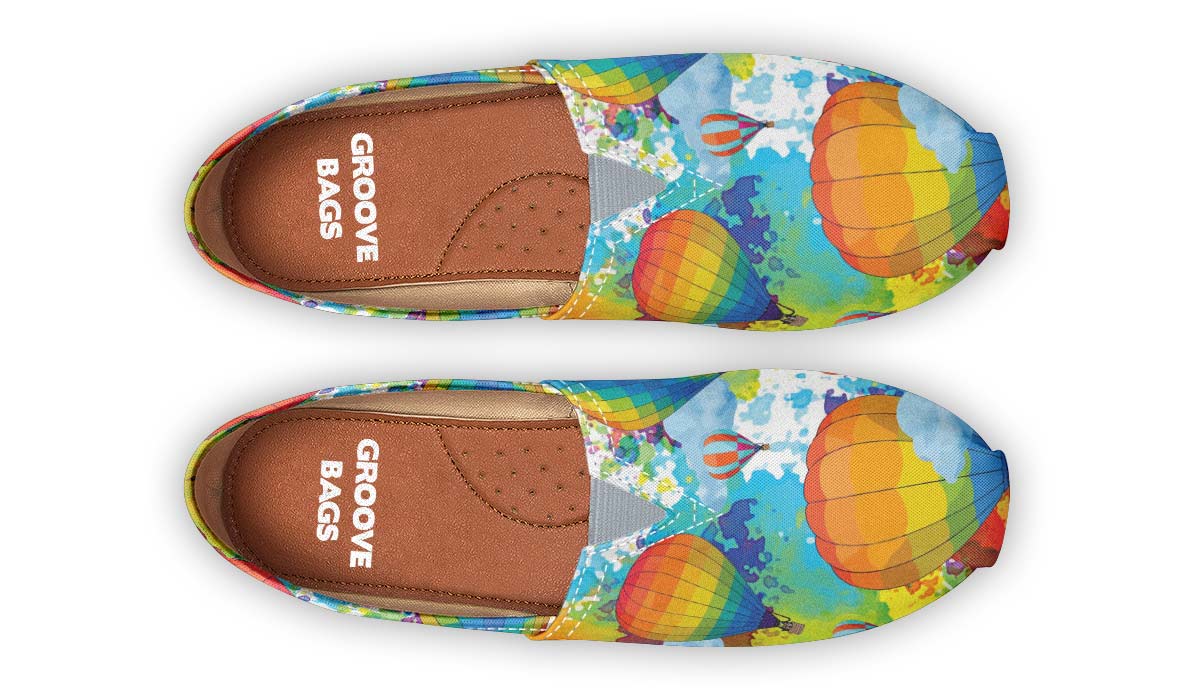 Watercolor Hot Air Balloons Casual Shoes
