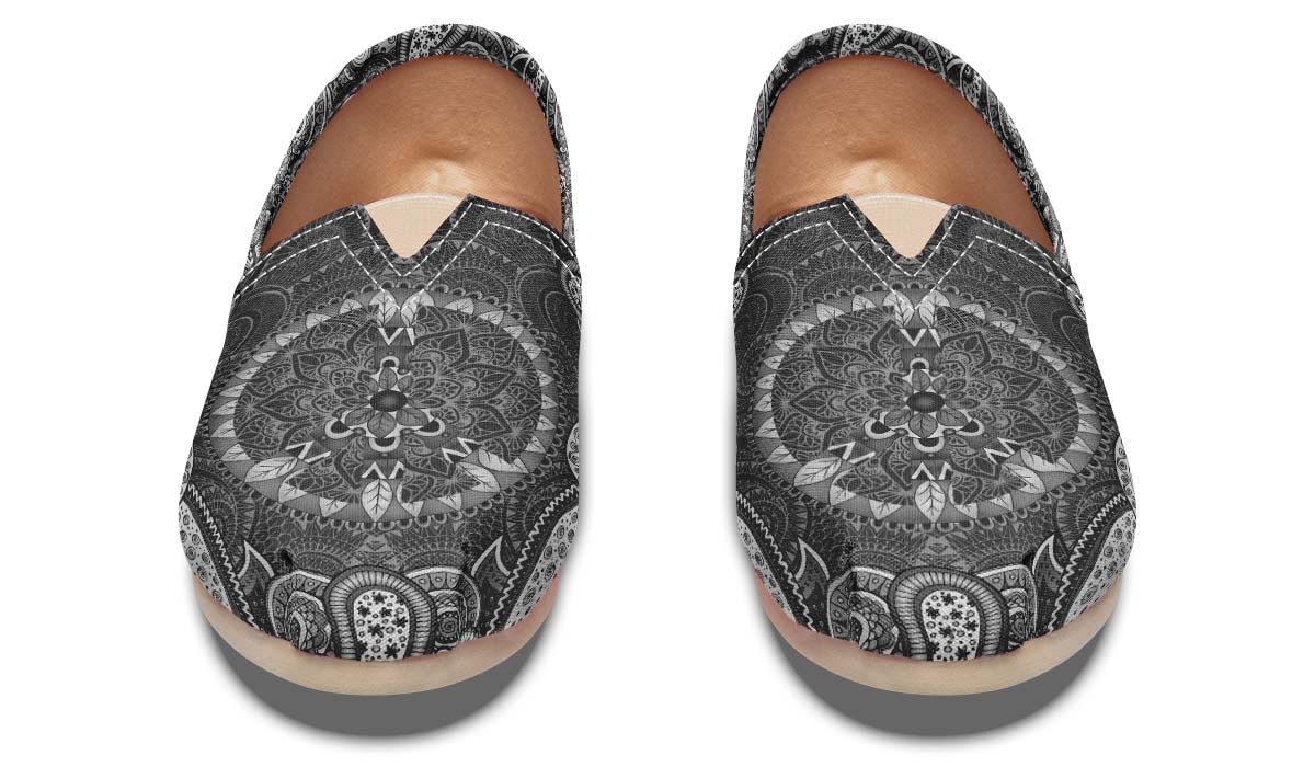 Peace And Mandala Black White