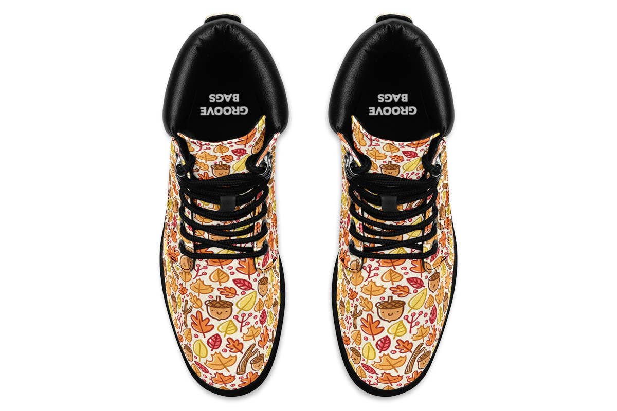 Adorable Autumn Pattern Classic Vibe Boots
