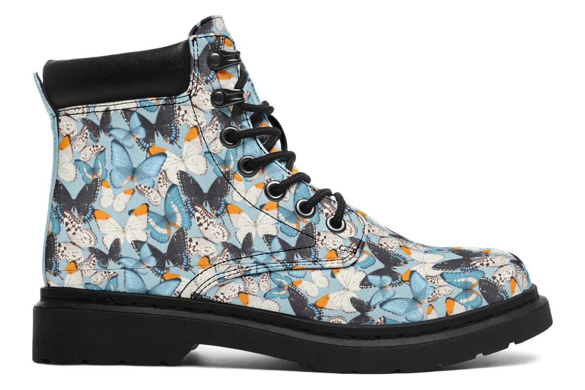 Beautiful Butterfly Pattern Classic Vibe Boots