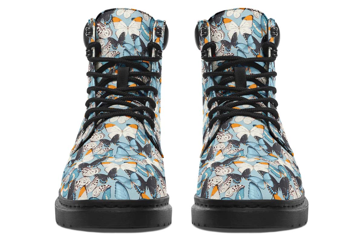 Beautiful Butterfly Pattern Classic Vibe Boots