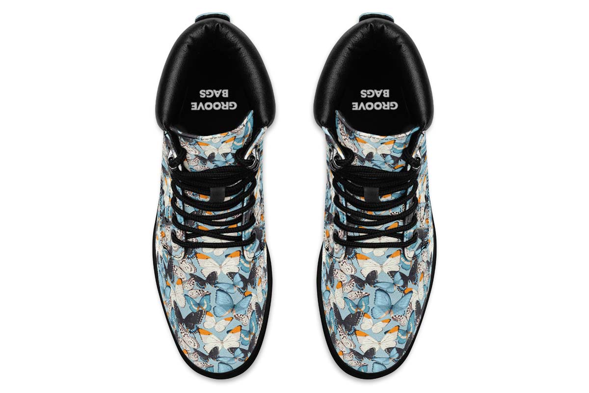 Beautiful Butterfly Pattern Classic Vibe Boots