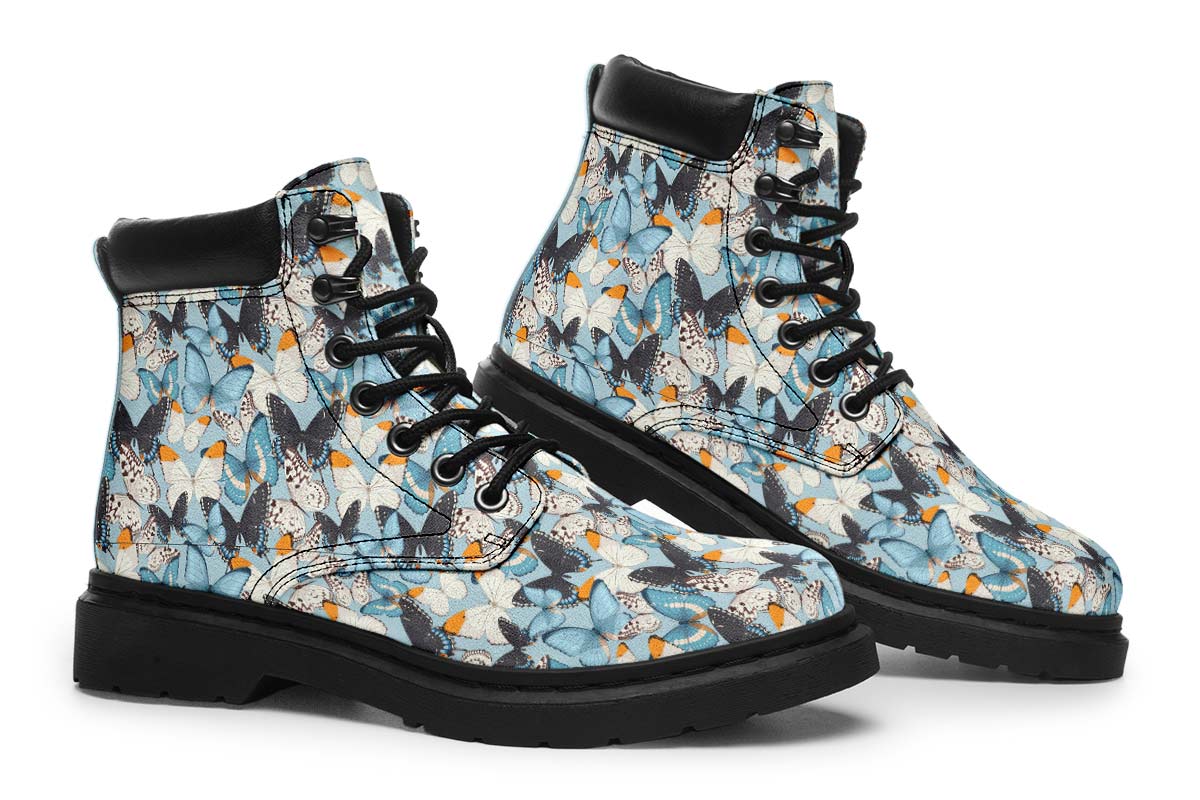 Beautiful Butterfly Pattern Classic Vibe Boots