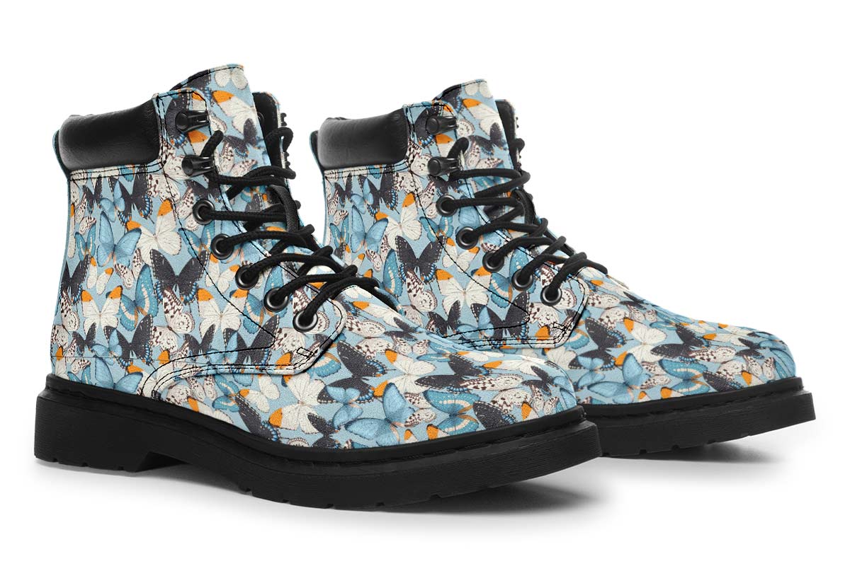 Beautiful Butterfly Pattern Classic Vibe Boots