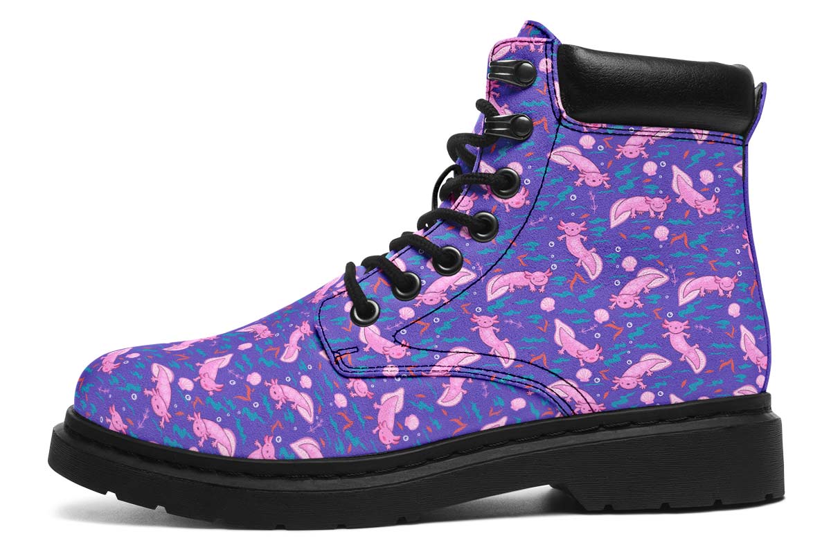 Cartoon Axolotl Classic Vibe Boots