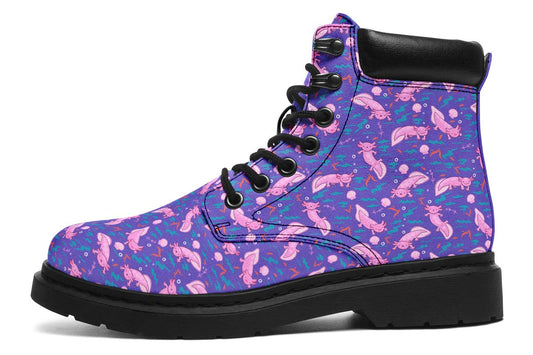 Cartoon Axolotl Classic Vibe Boots